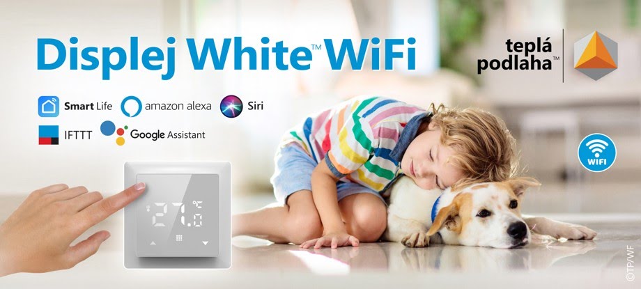 Dotykový termostat Displej White WiFi
